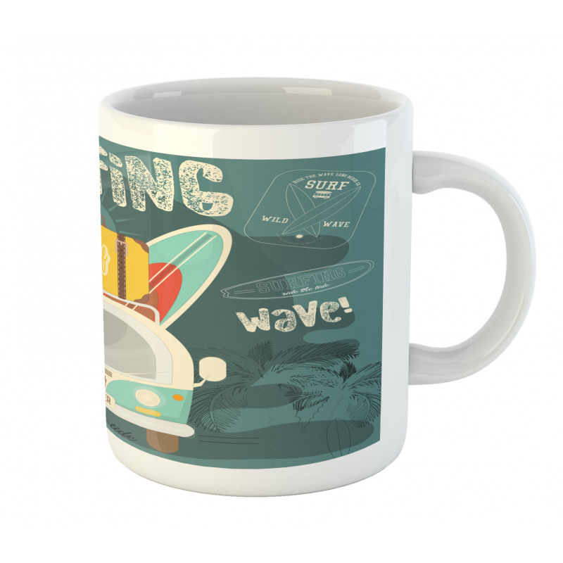 Surfing Text and Van Mug