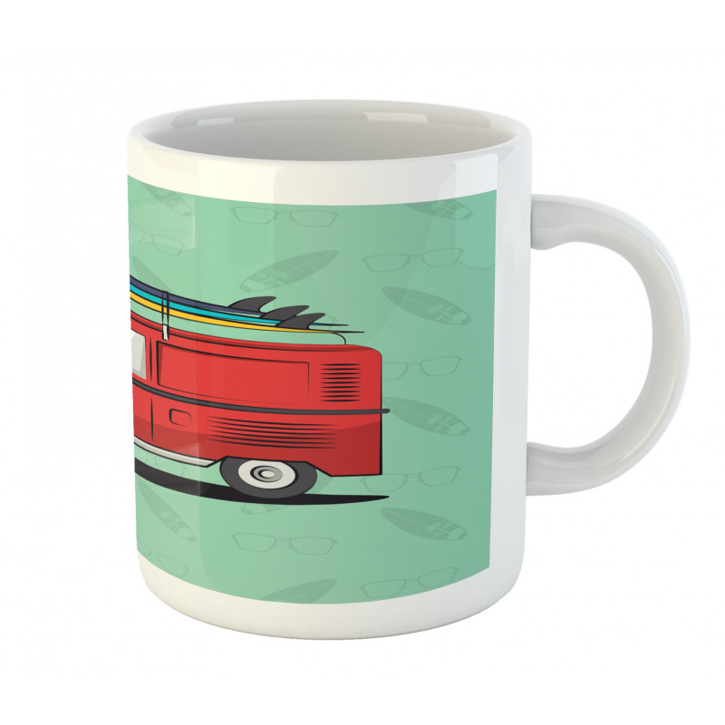 Van with Surf Boards Mug