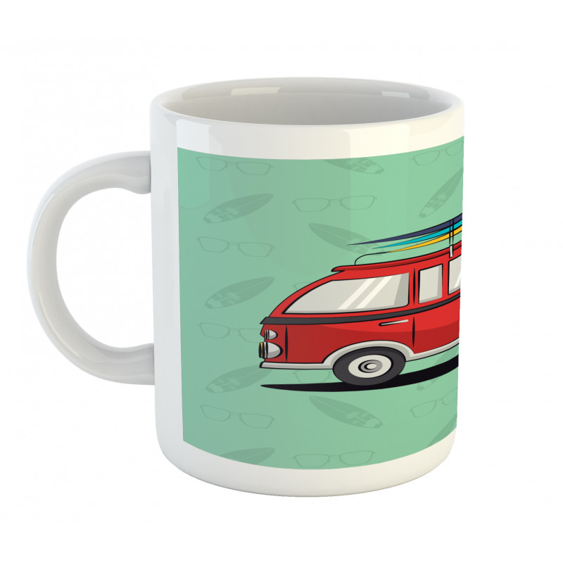 Van with Surf Boards Mug