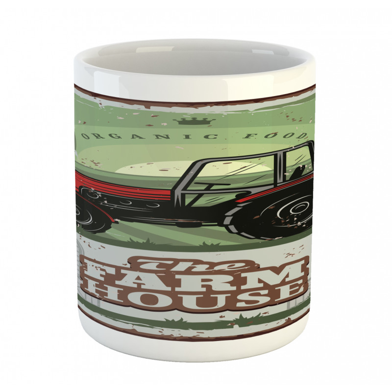 Farmer Tractor Art Mug