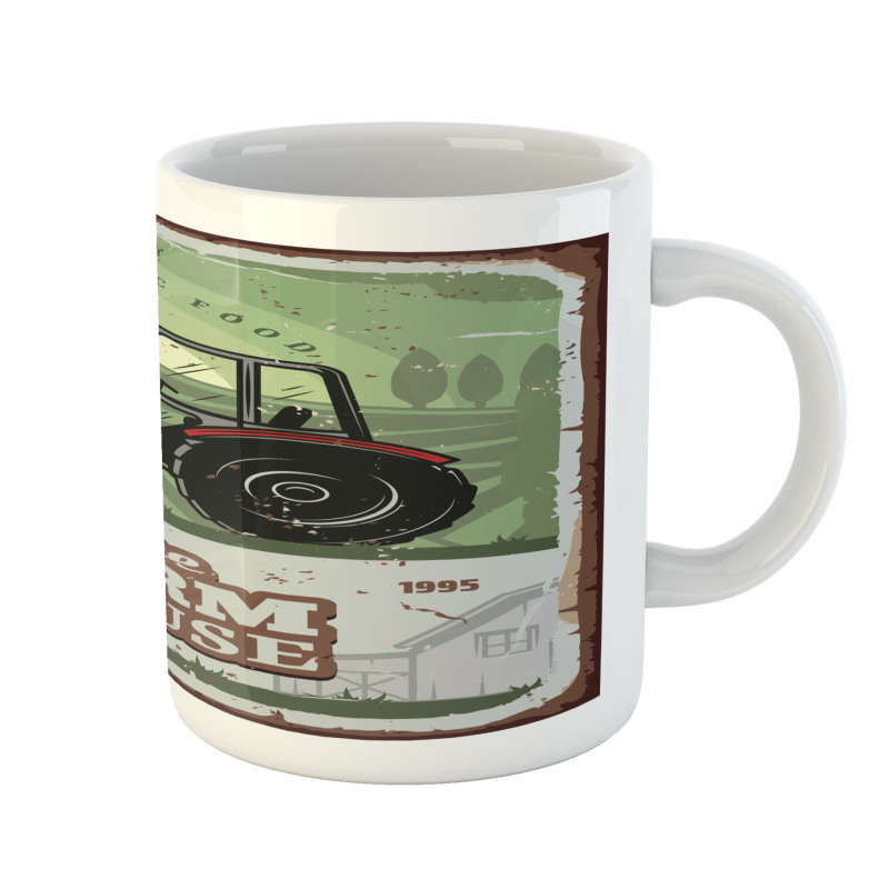 Farmer Tractor Art Mug