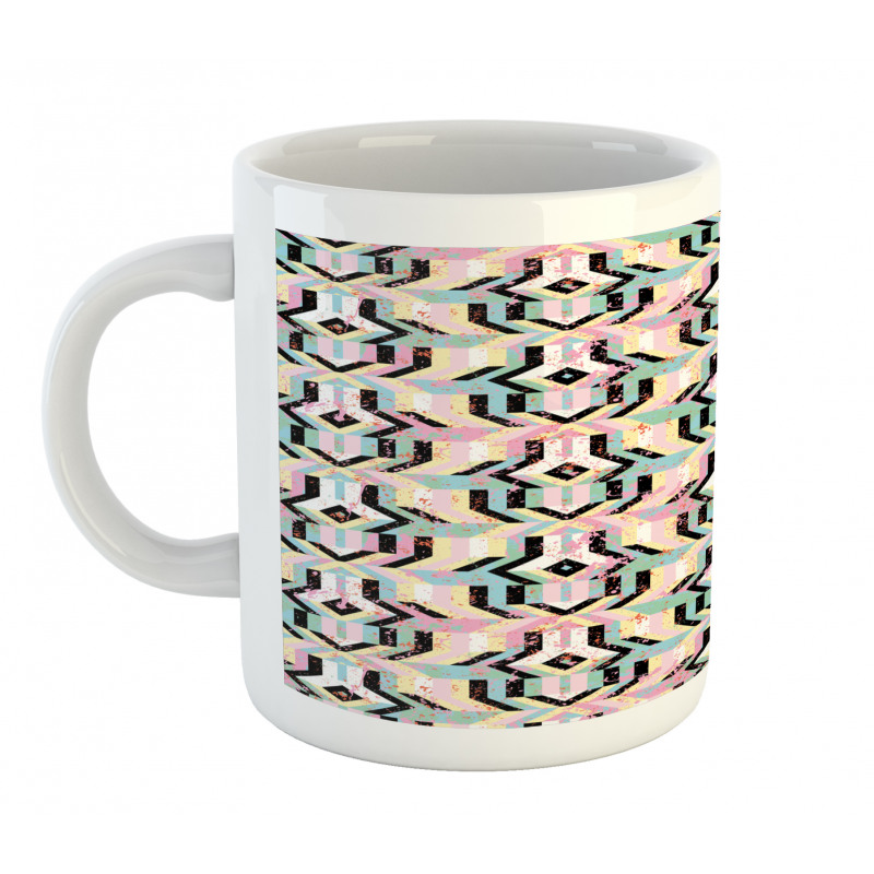 Grunge Style Bold Stripes Mug