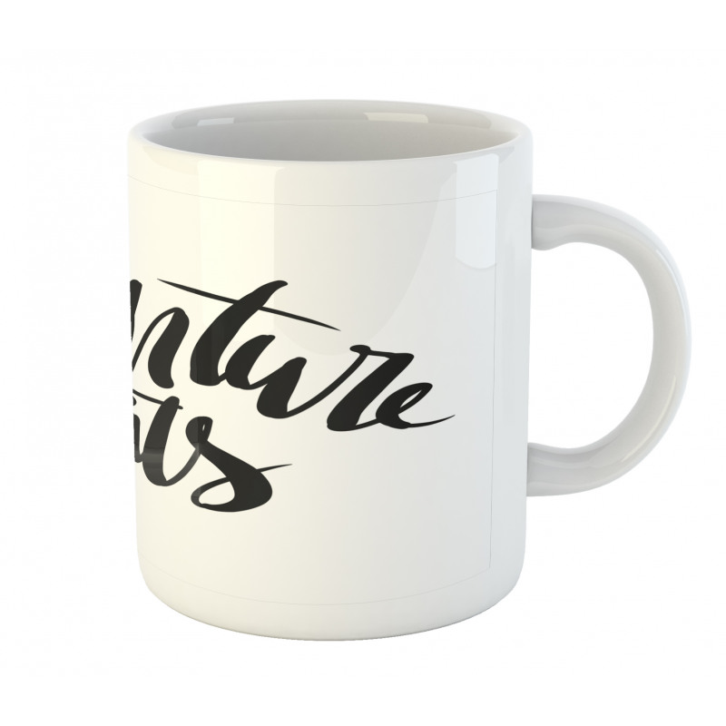 Monochrome Cursive Mug