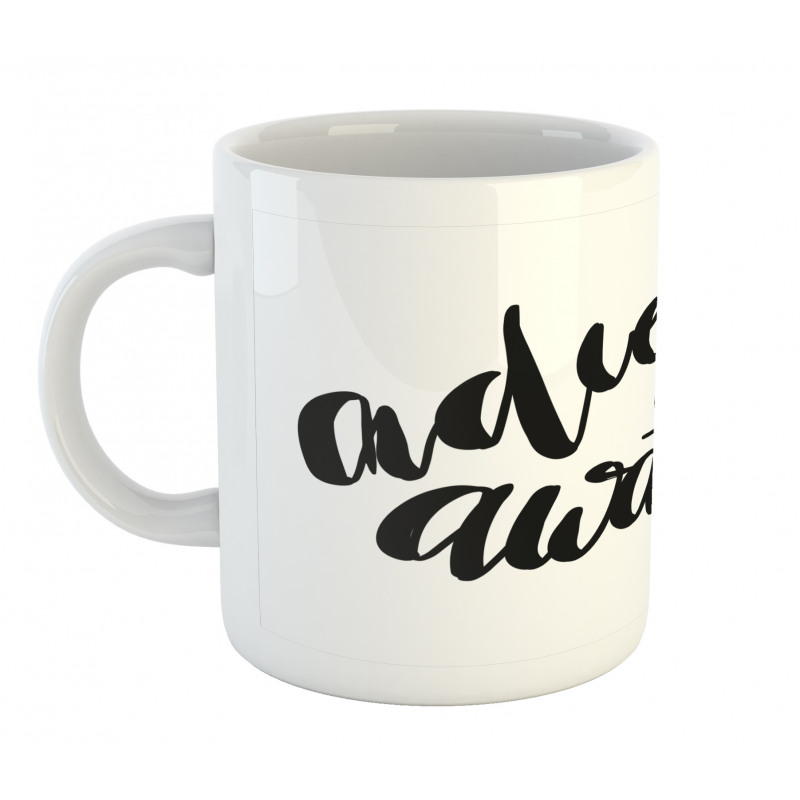 Monochrome Cursive Mug