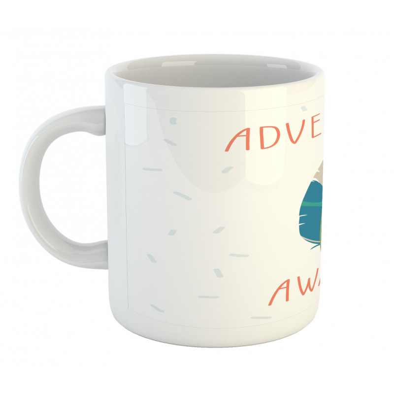 Feather and Text Mug