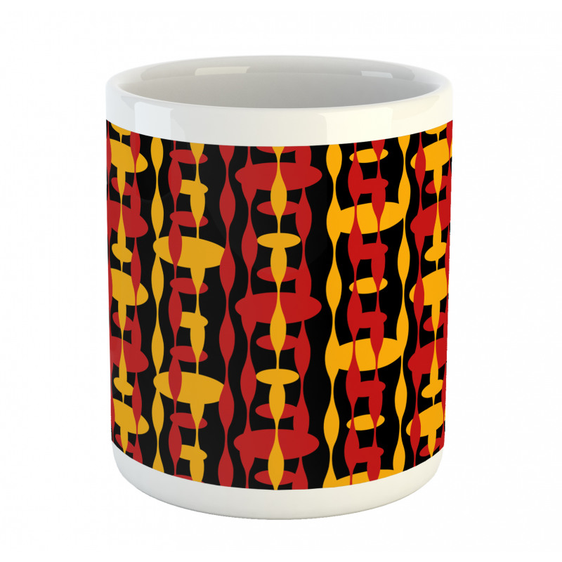 Circles Funky 70's Motifs Mug