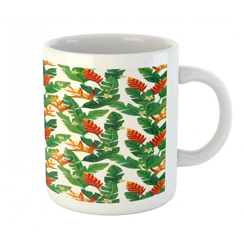 Vibrant Banana Leaves Art Mug