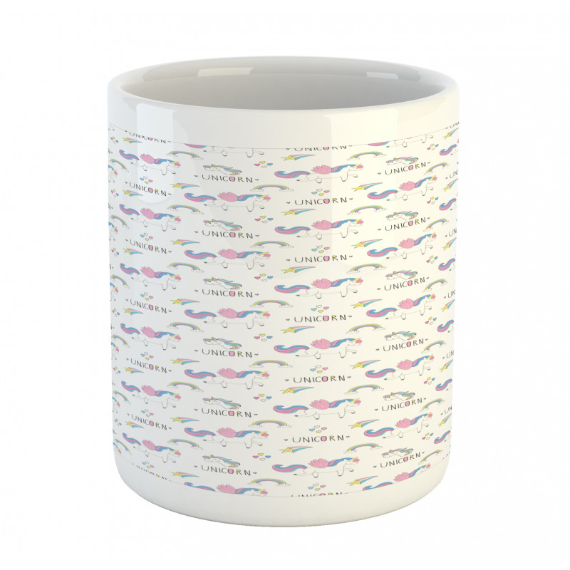 Unicorn Party Rainbow Stars Mug