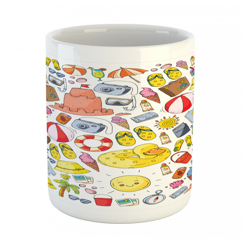 Vivid Summer Vacation Items Mug