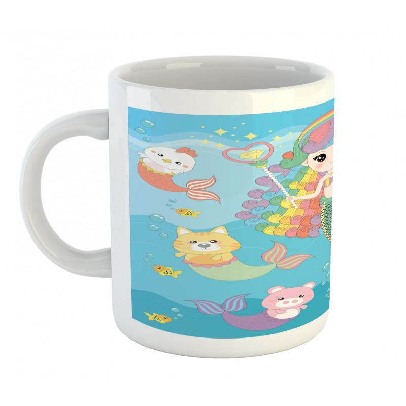 Funky Underwater Characters Mug