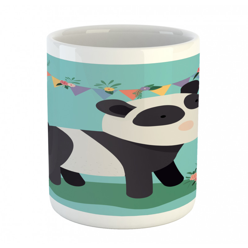 Children's Party with Flowers Mug