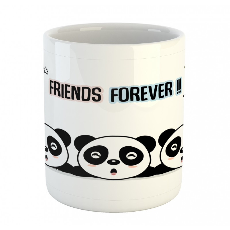 3 Pandas Design Mug