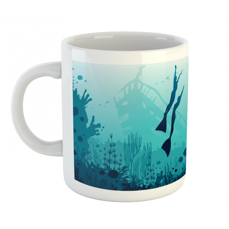 Freedivers and Coral Reef Mug