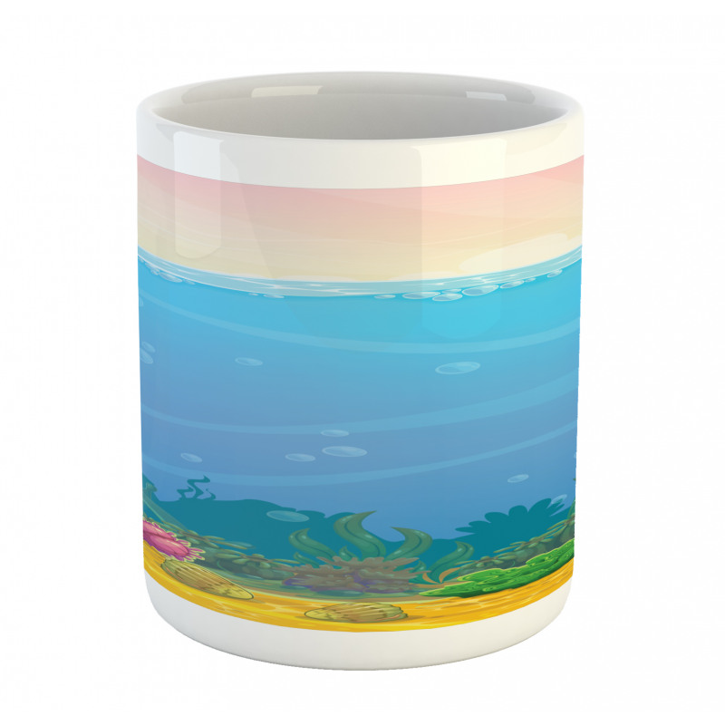 Vertical Underwater Scene Mug