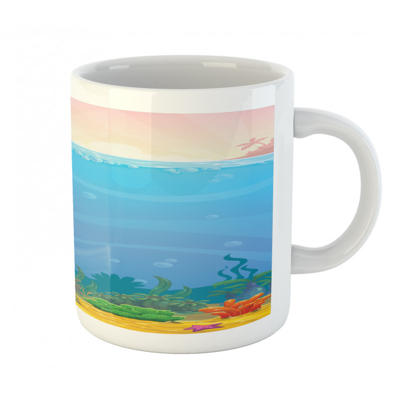 Vertical Underwater Scene Mug