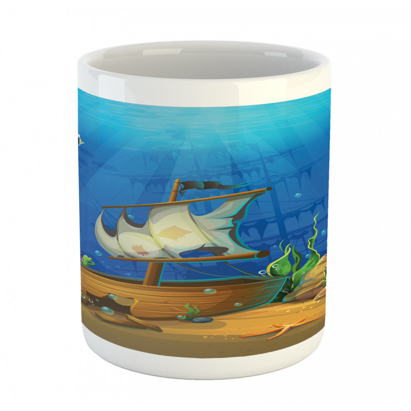 Undersea World Ship Wreck Mug