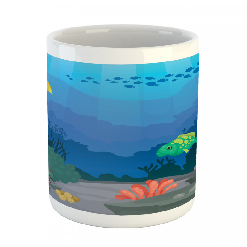 Oceanic Seaweed Seascape Mug