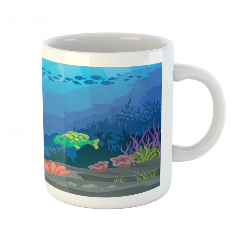 Oceanic Seaweed Seascape Mug