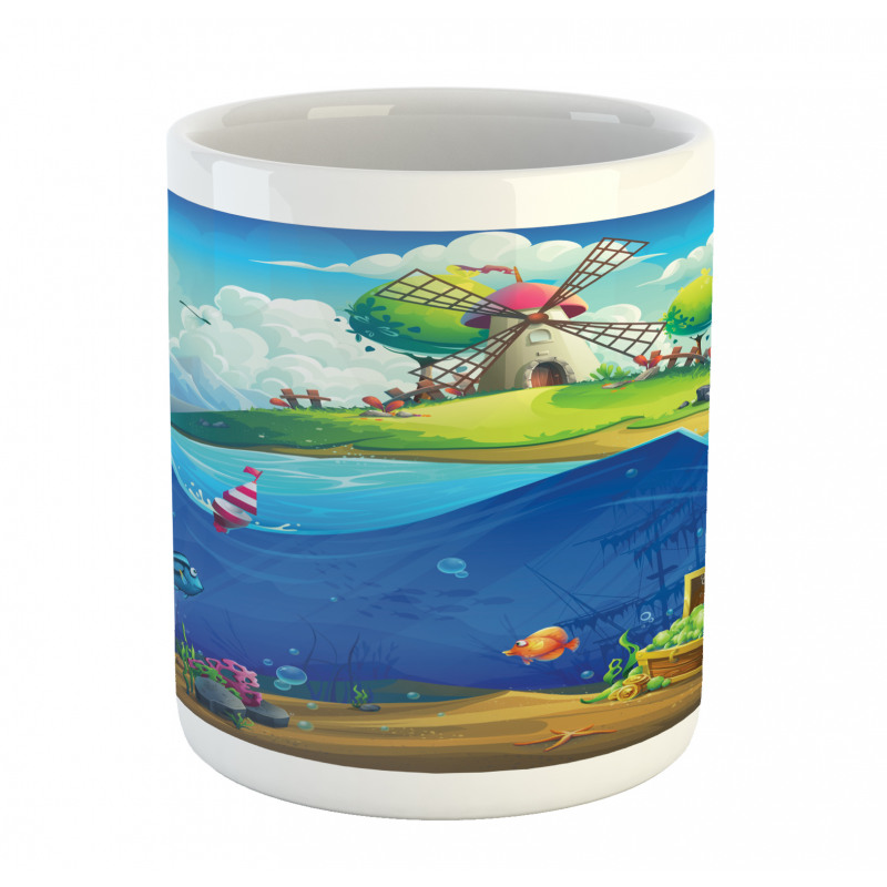 Undersea and an Island Mug