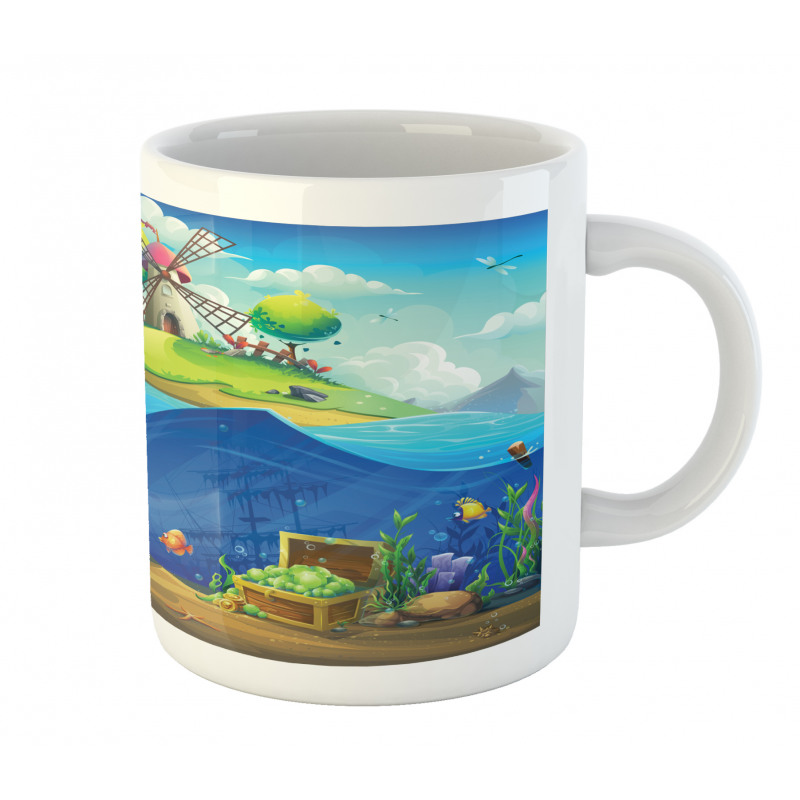 Undersea and an Island Mug