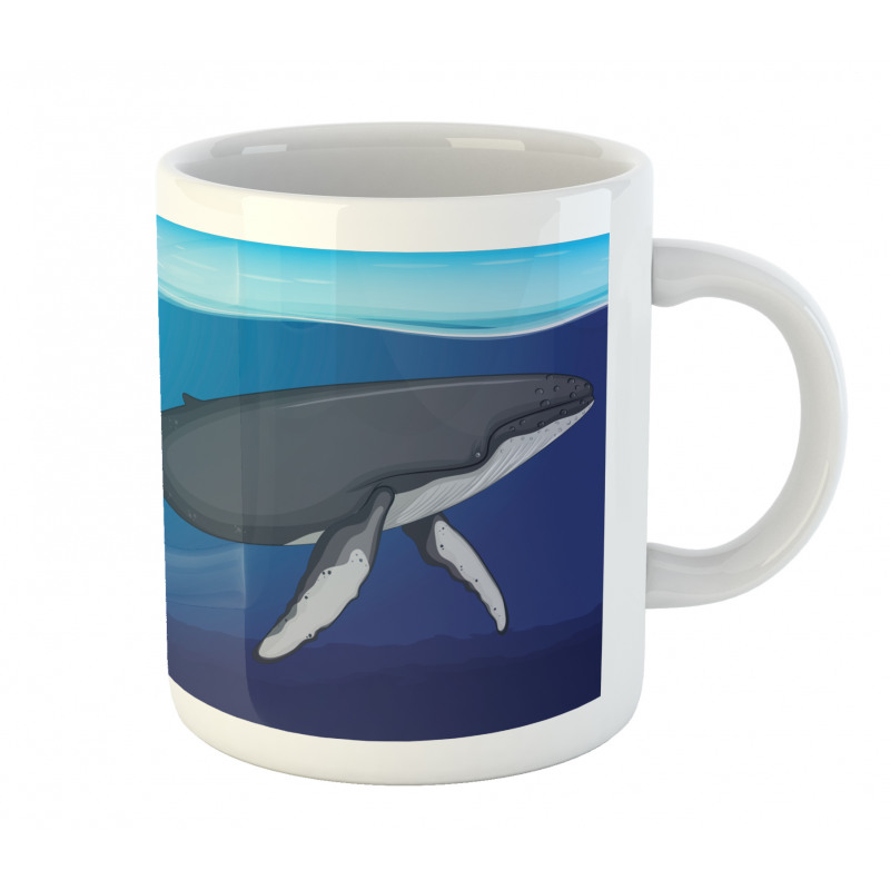 Swimming Whales Scenery Mug