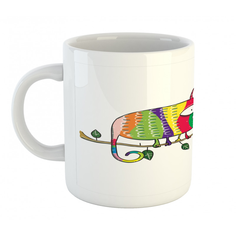 Chameleon on Branch Mug