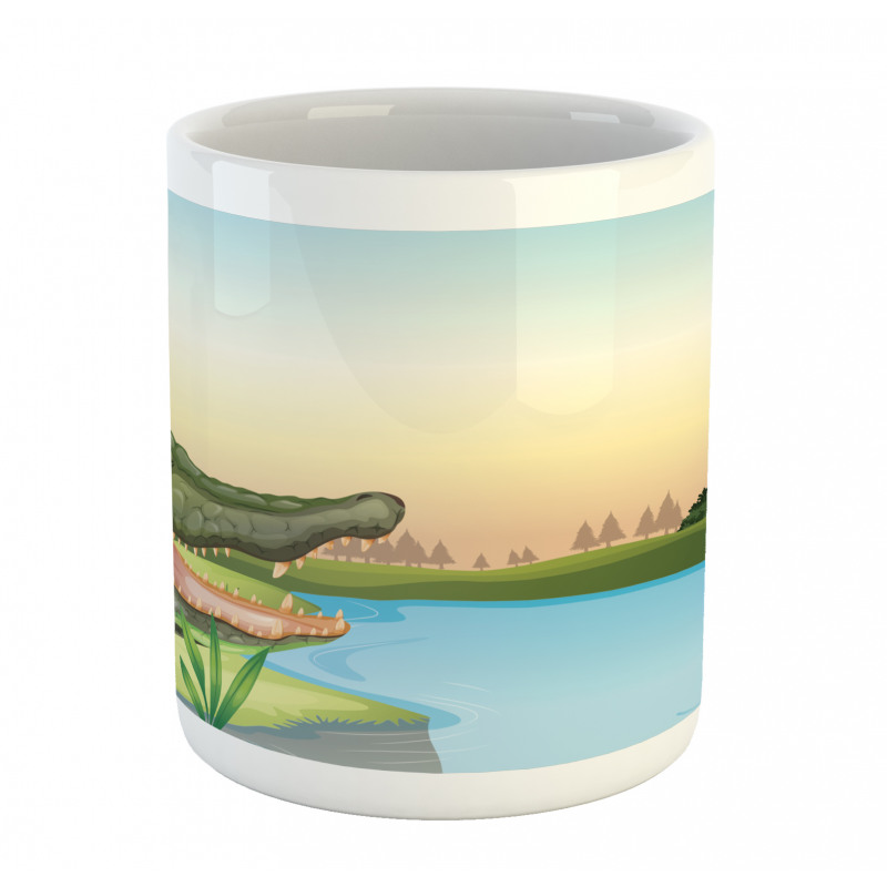 Palms Crocodiles Humor Mug