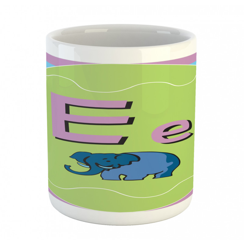 Animal and Letter E in Egg Mug