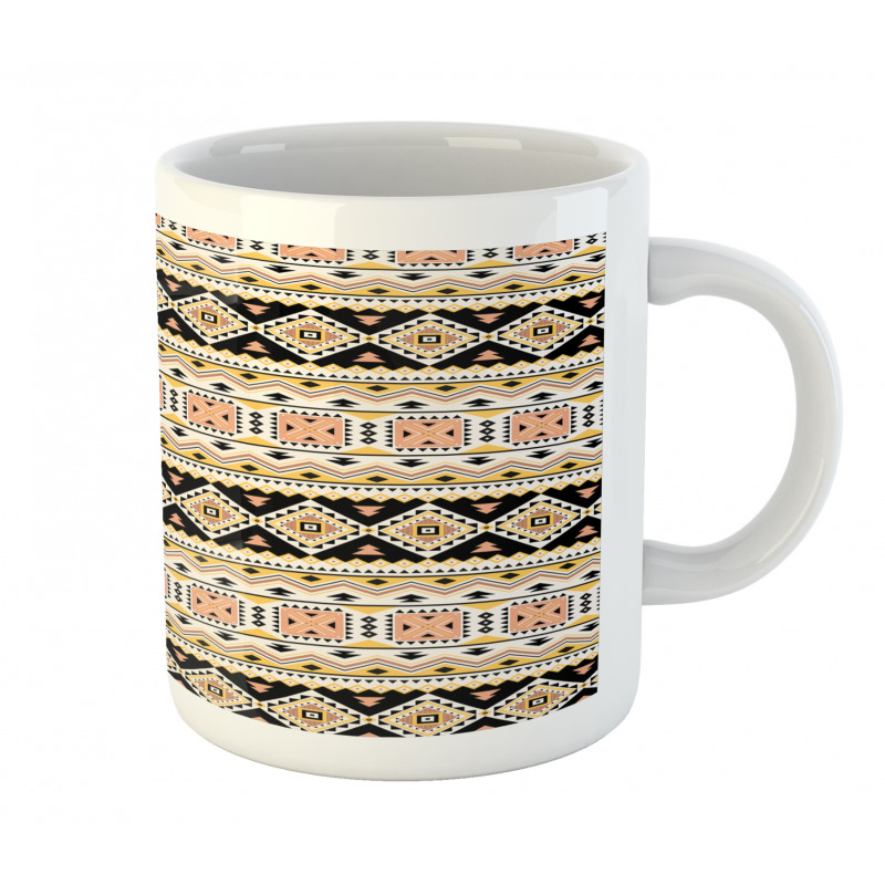 Triangles Tribal Motifs Art Mug