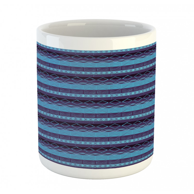 Zigzags Diamond Shapes Strips Mug