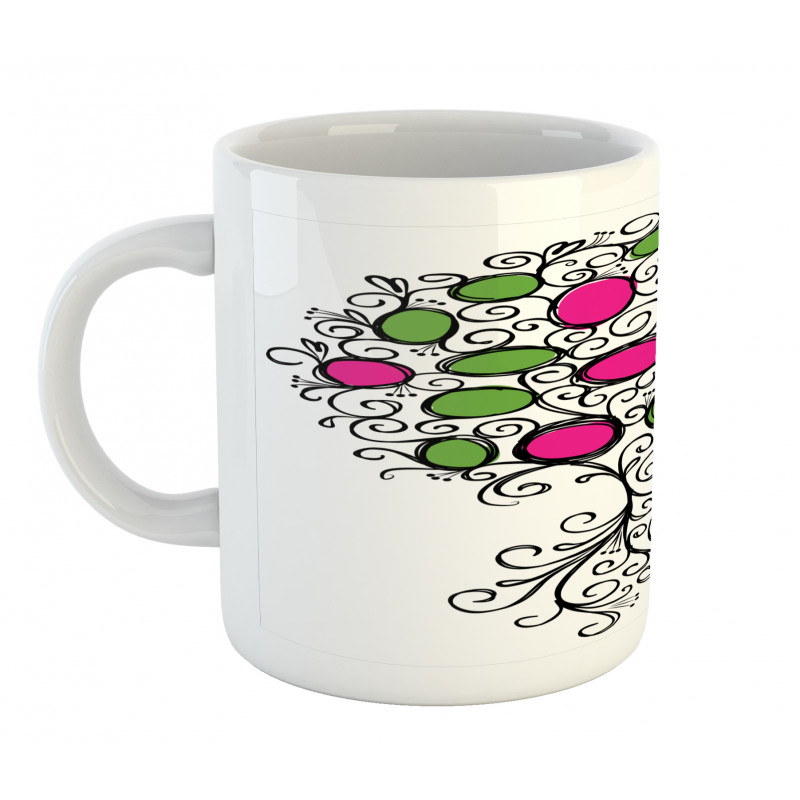 Pink Green Spring Tree Mug