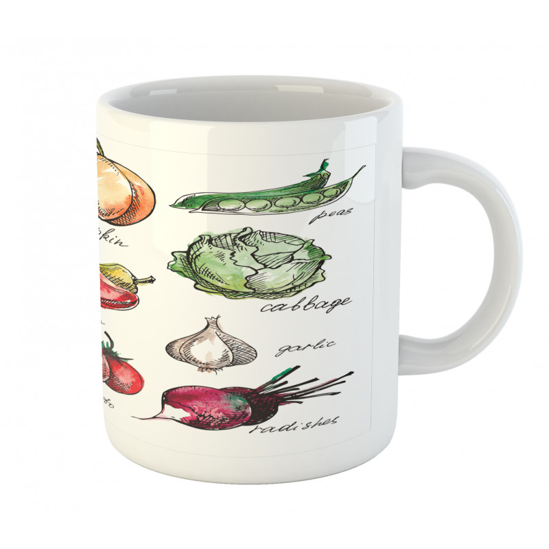 Sketchy Hand Drawn Items Mug