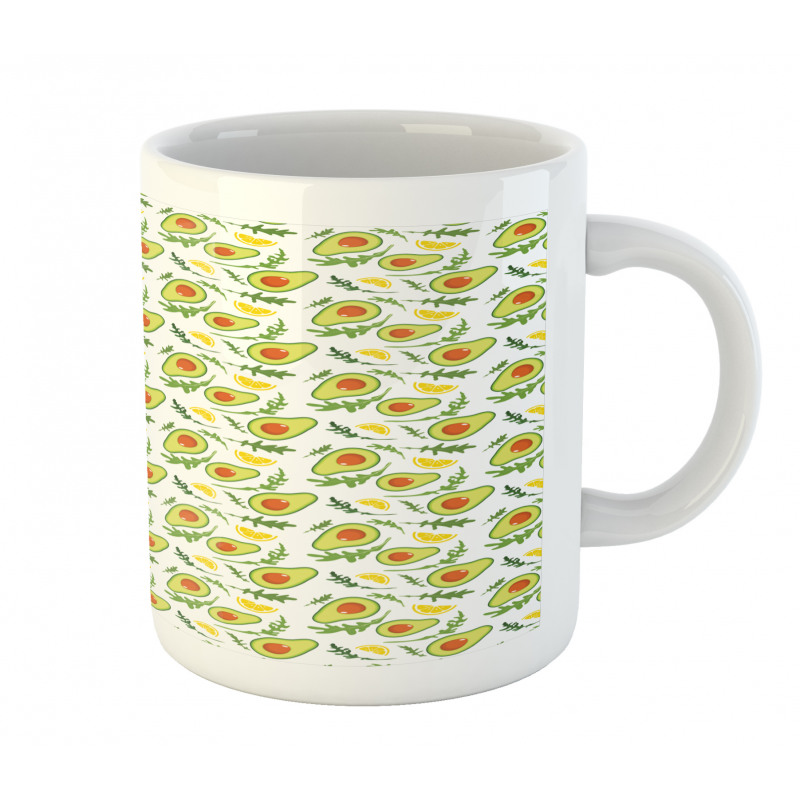 Sliced Avocados and Lemons Mug