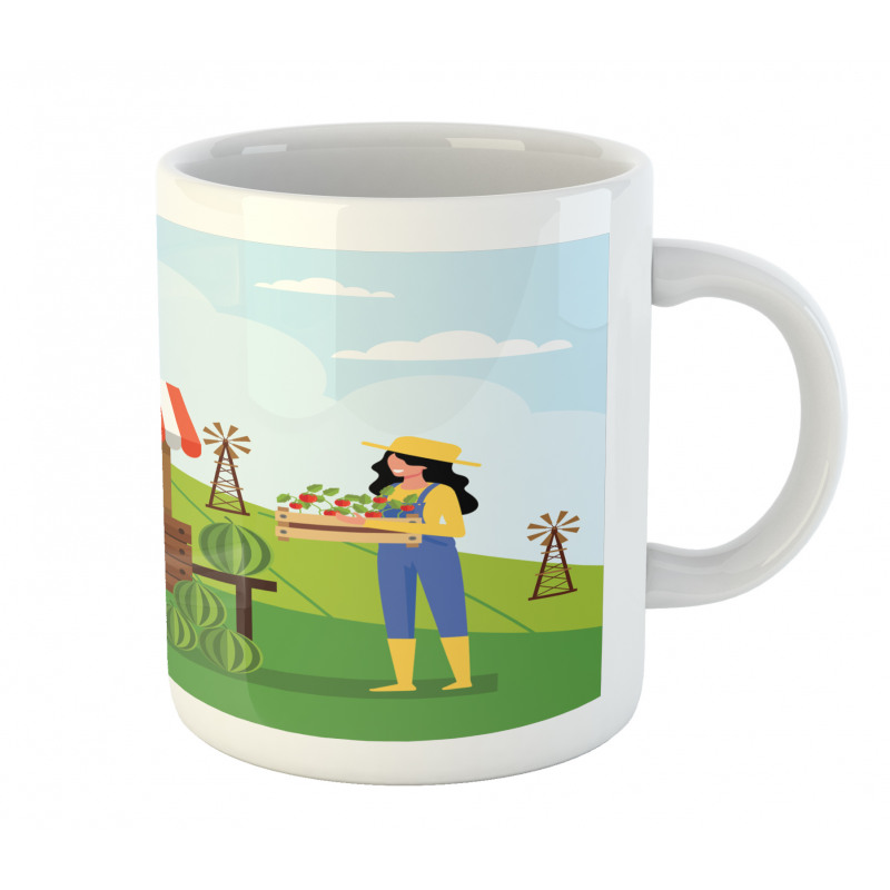 Farmer Selling Products Mug