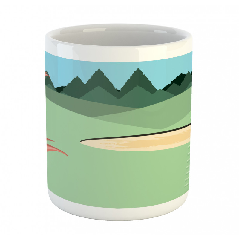 Hills Flags Woods Mug