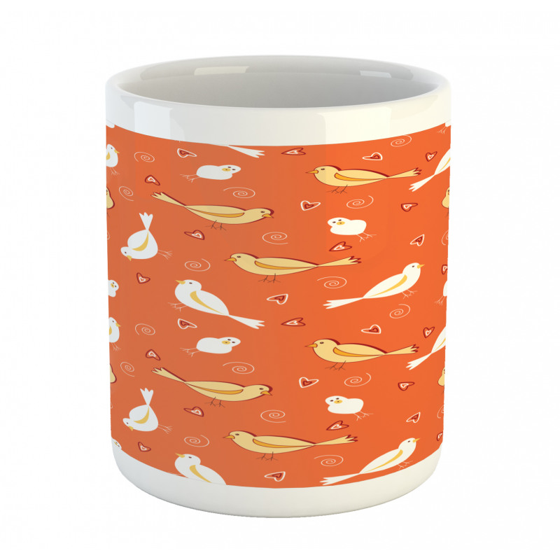 Birds with Heart Shapes Mug