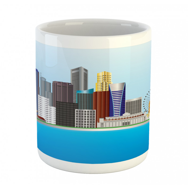 Urban Buildings and River Mug