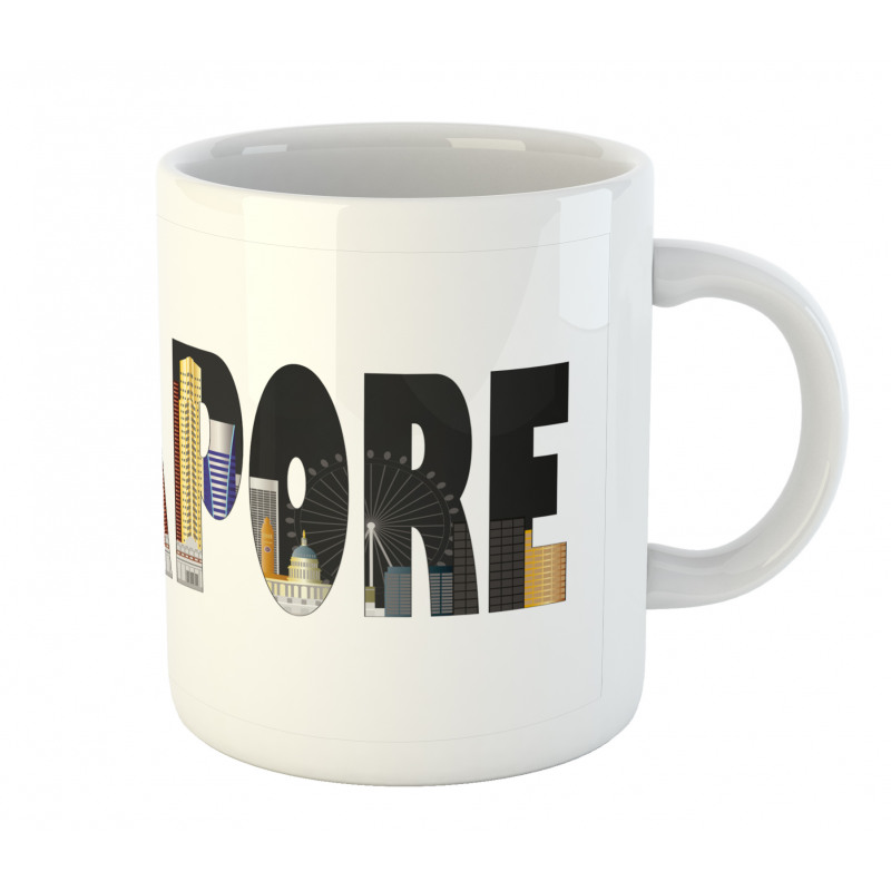 City Skyline in Lettering Mug