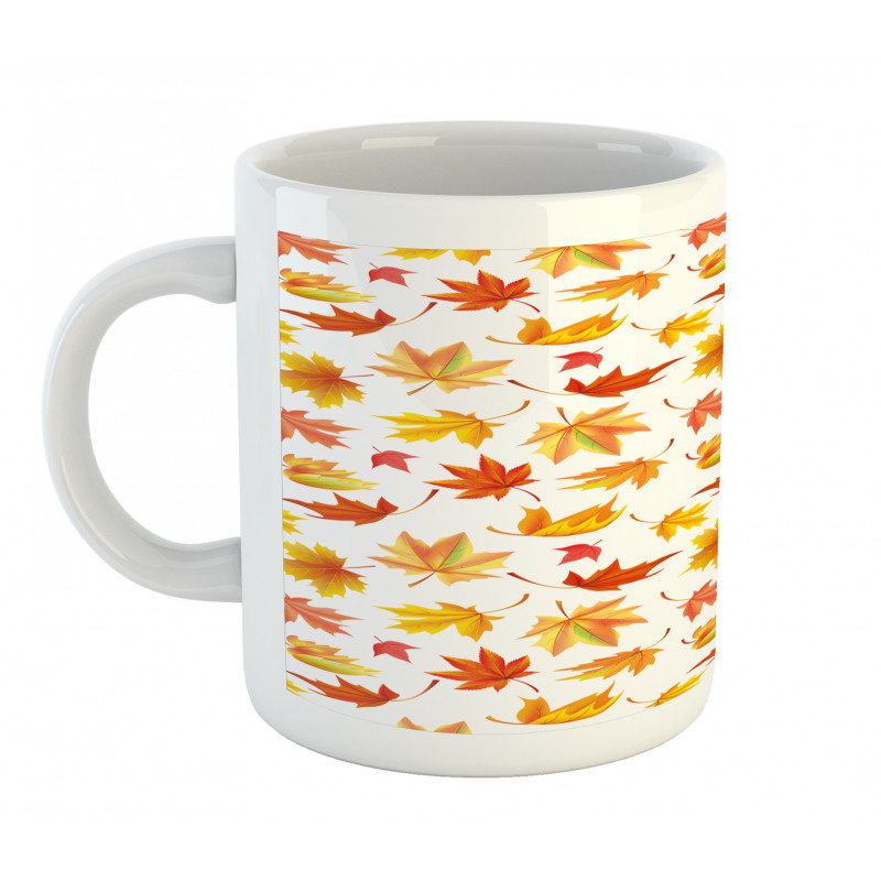 Fallen Maple Leaves Pattern Mug