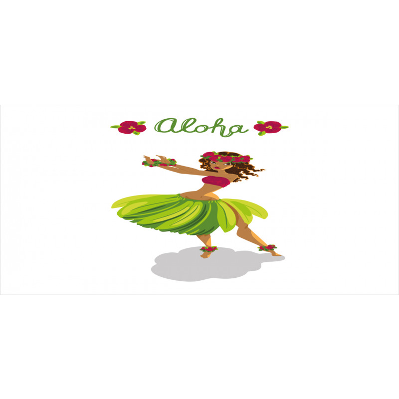 Hula Dancer Girl Aloha Wording Mug