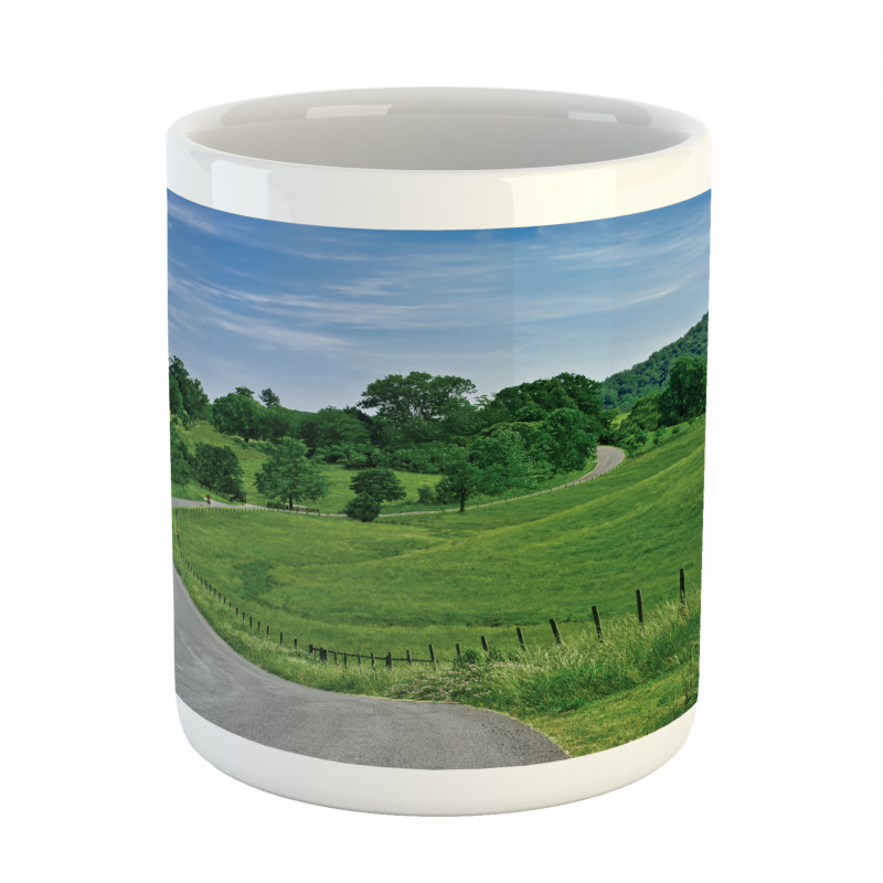 Idyllic Road Forest Mug