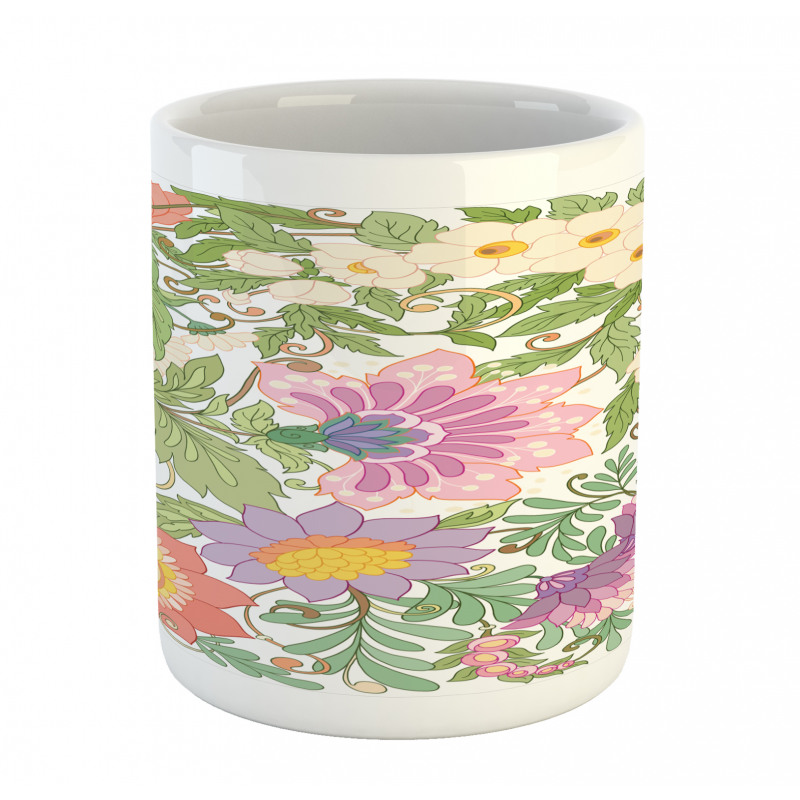 Pastel Flowers Nostalgia Mug