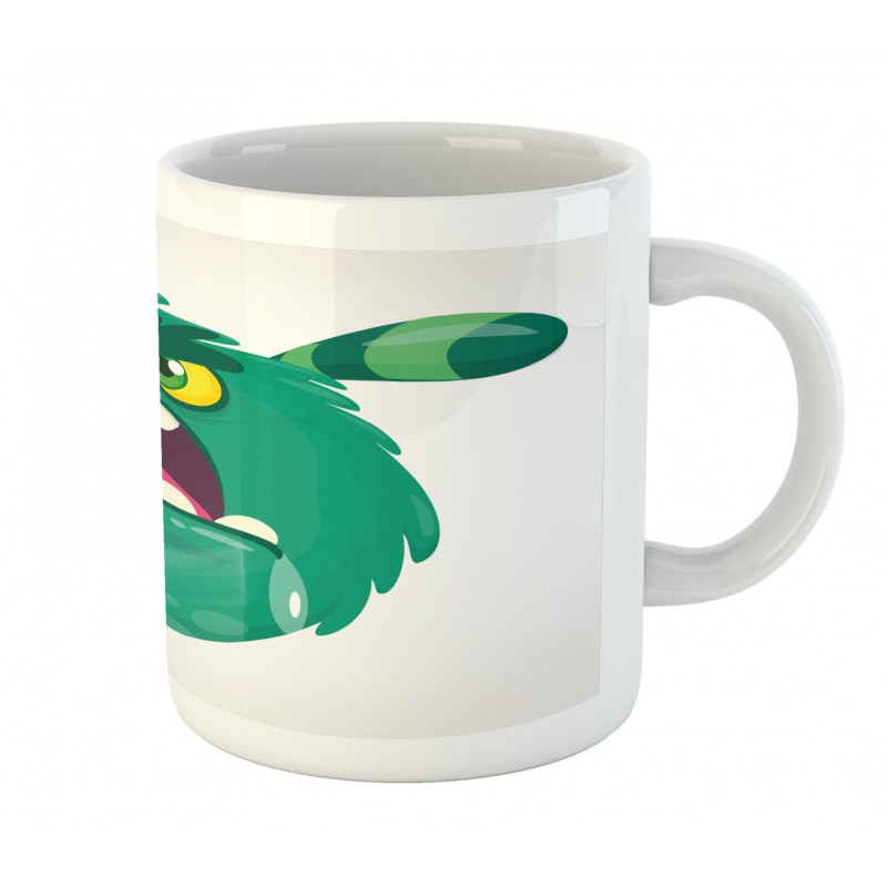 Fluffy Angry Monster Cartoon Mug