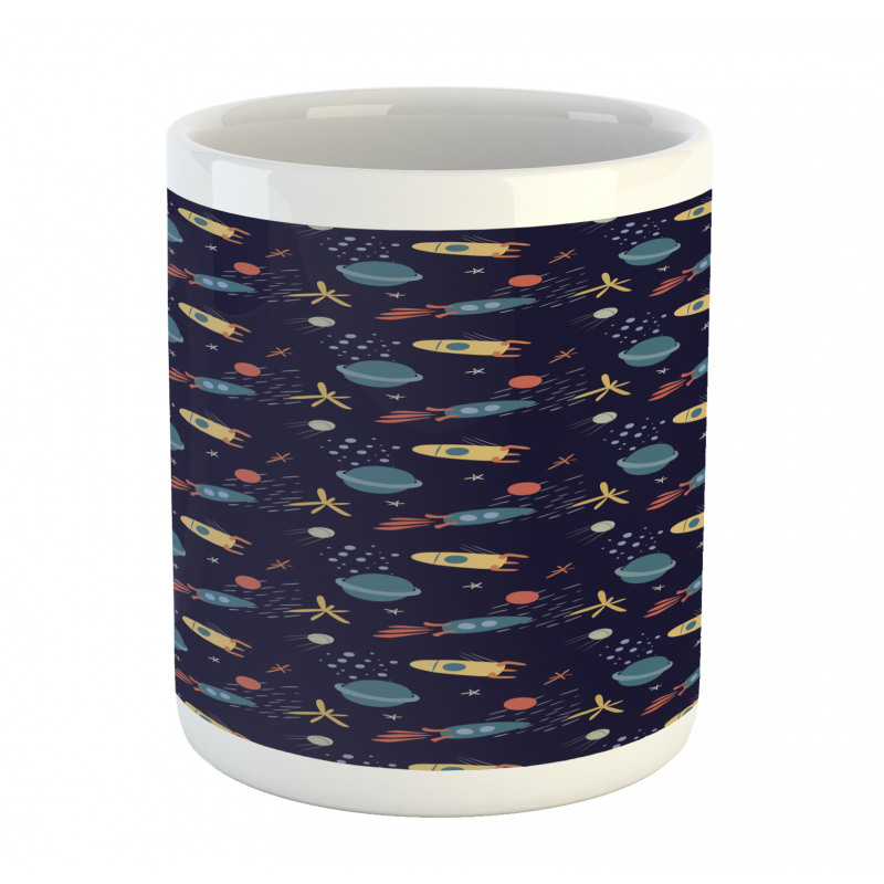 Stars Rockets and Planets Mug