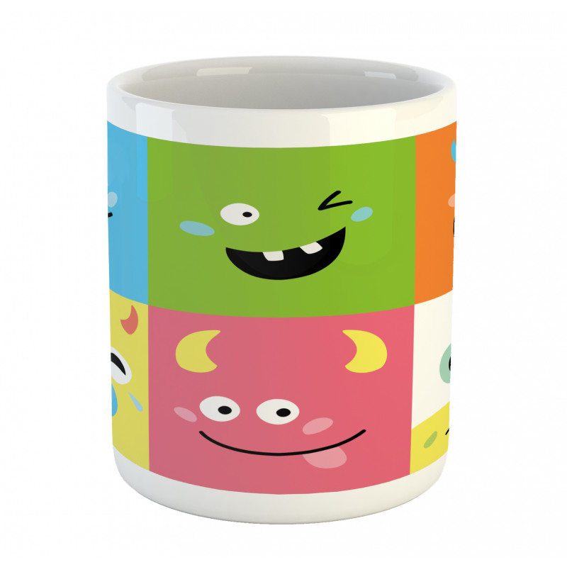 Colorful Blocks Emoticon Mug