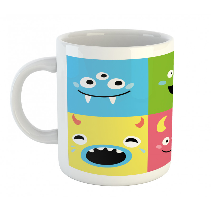 Colorful Blocks Emoticon Mug