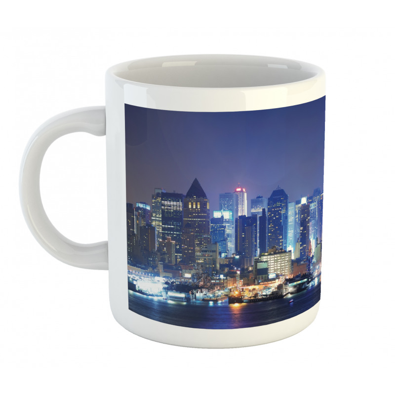 River and Skyline Photo Mug