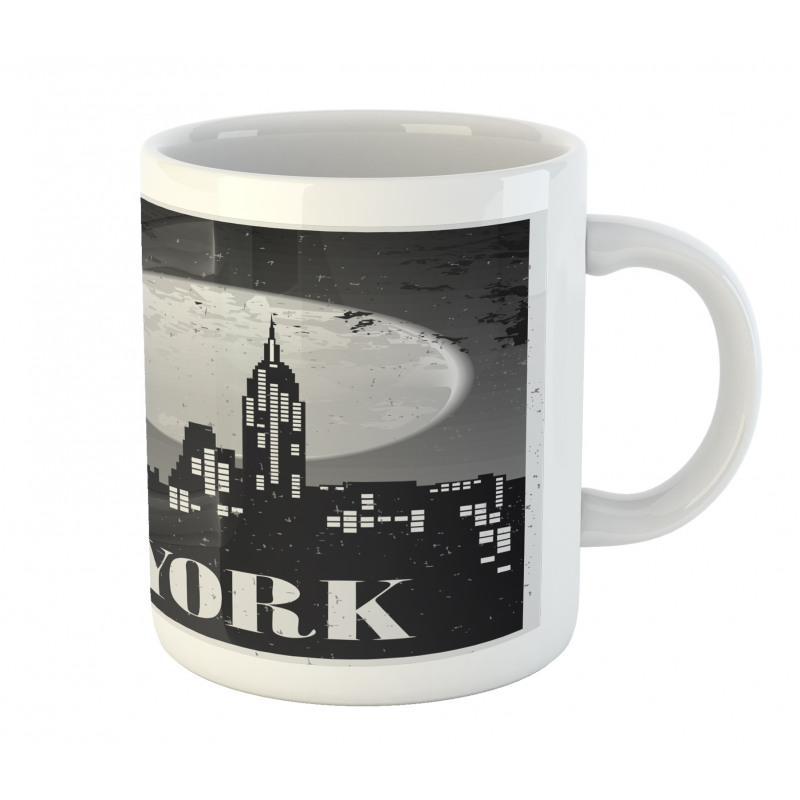 Grunge Nighttime City Mug