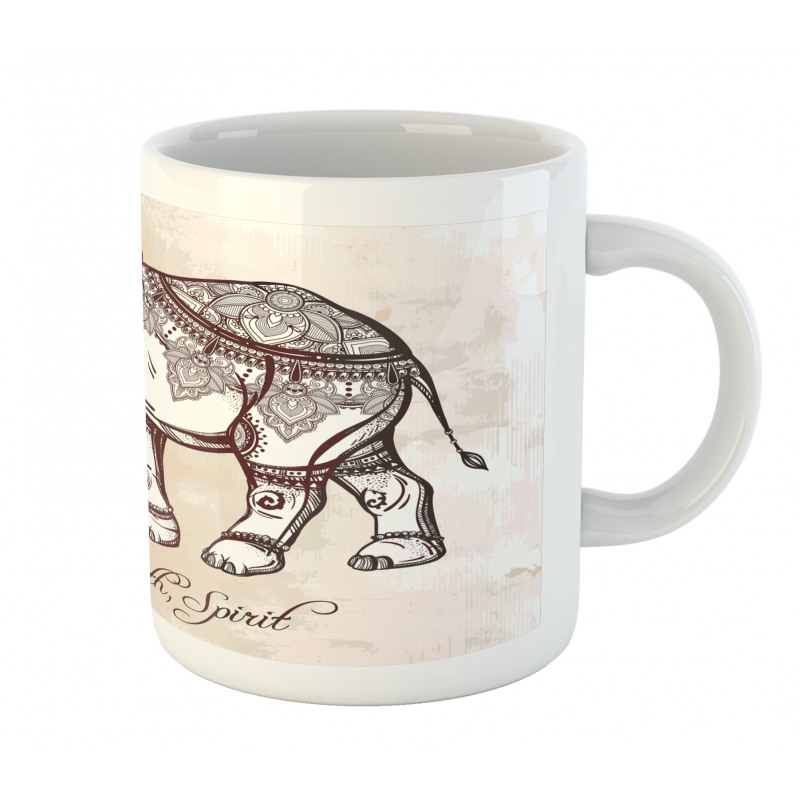 Boho Ethnic Elephant Mug