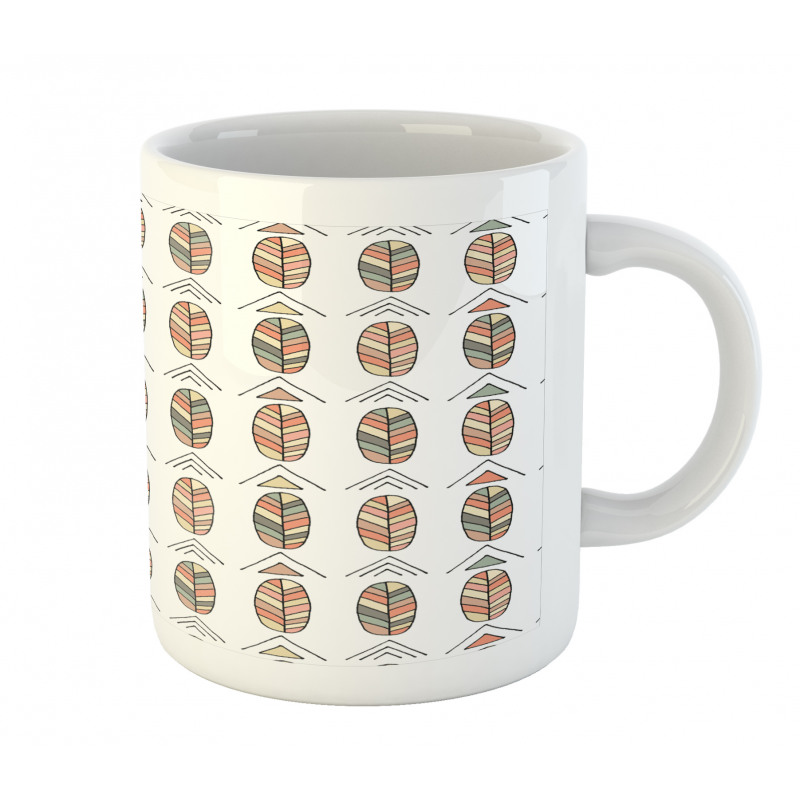 Basic Hand Drawn Leaves Art Mug